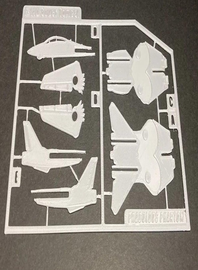 Beoals 3D Printed Fighter Jet Aircraft Model, Grey, Military Scale Model - Image 3